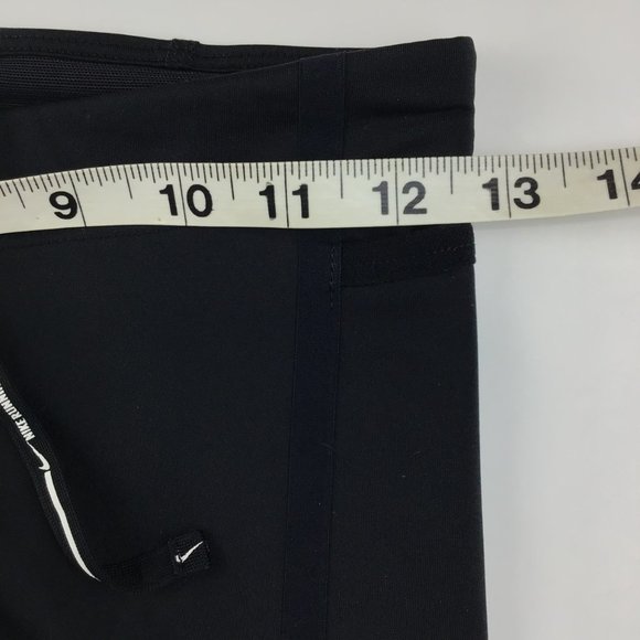 Nike Tech Capri womens leggings running XS black mesh pockets knee 3/4 mid rise - Picture 12 of 15
